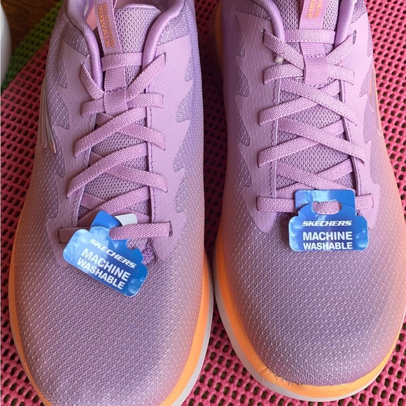 Skechers Lavender and Peach Athletic Shoes - Picture 2 of 6
